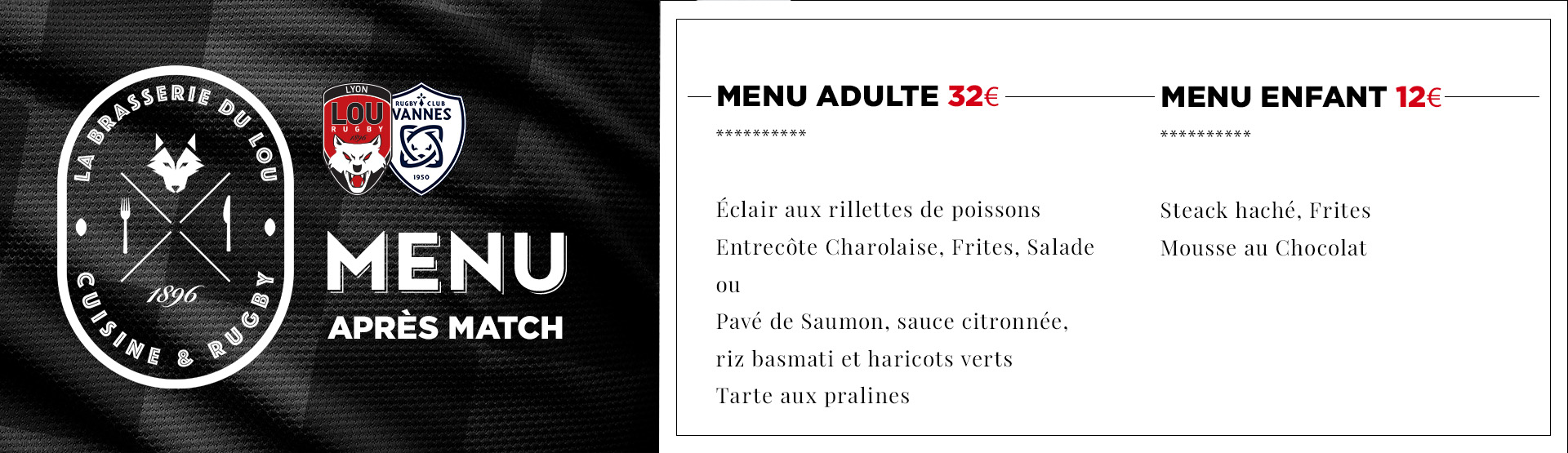 Menu Brasserie
